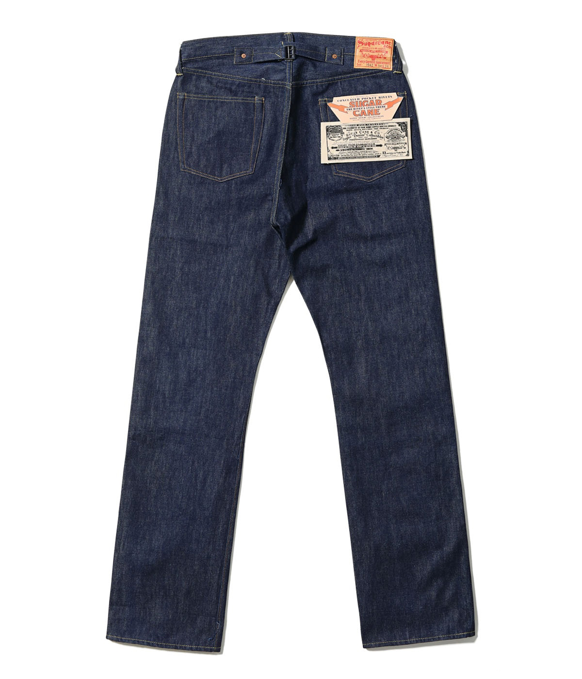 2025年春発売予定 / Lot No. SC49005 / SUGAR CANE Super “Denim” Collectibles #05 14.25oz. BLUE DENIM WAIST OVERALLS “1942” MODEL