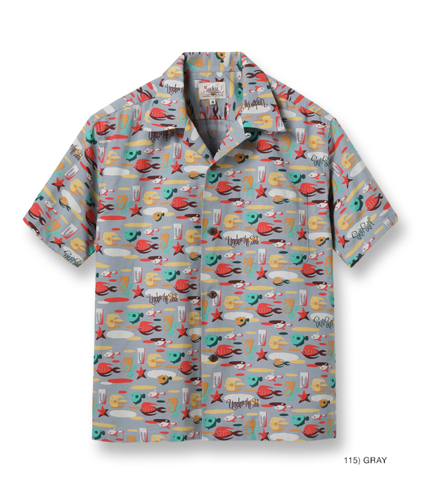 Lot No. SS39099 / COTTON OXFORD OPEN SHIRT “UNDER THE SEA” by ...