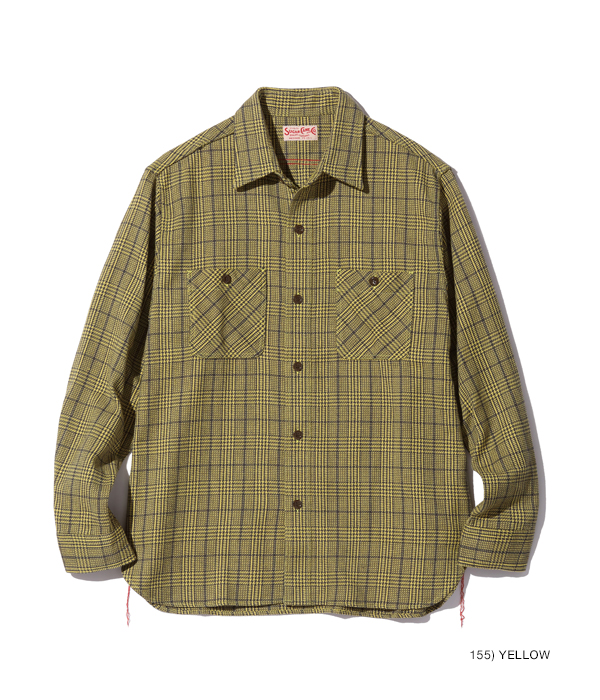 Lot No. SC29148 / TWILL CHECK WORK SHIRT - SUGAR CANE 